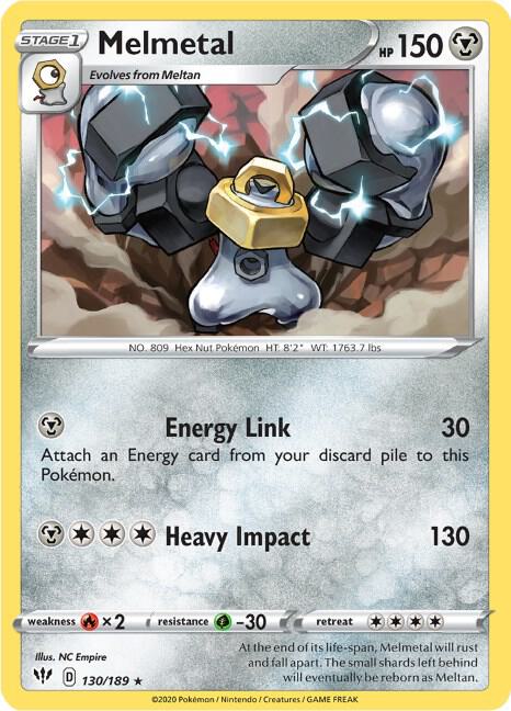 Pokemon - Darkness Ablaze - Melmetal - 130/189 - Reverse Holofoil