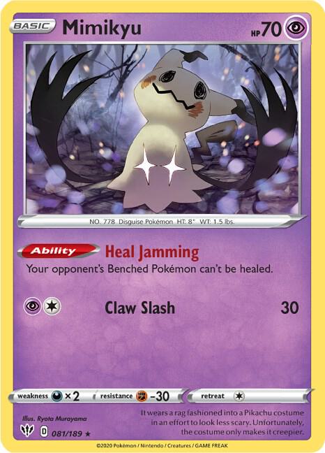 Pokemon - Darkness Ablaze - Mimikyu - 081/189 - Reverse Holofoil
