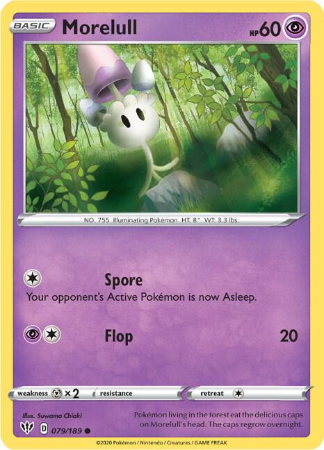 Pokemon - Darkness Ablaze - Morelull - 079/189 - Reverse Holofoil
