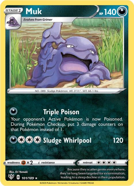 Pokemon - Darkness Ablaze - Muk - 101/189 - Reverse Holofoil