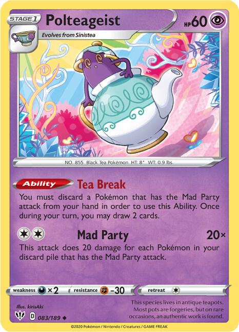 Pokemon - Darkness Ablaze - Polteageist - 083/189 - Reverse Holofoil