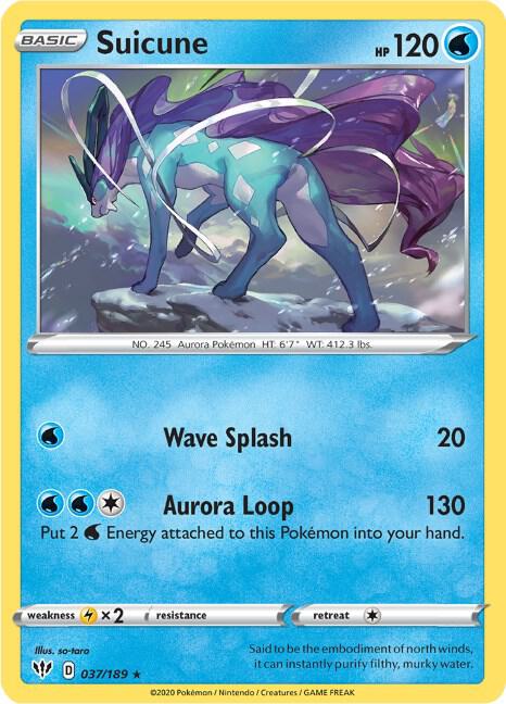 Pokemon - Darkness Ablaze - Suicune - 037/189 - Holofoil