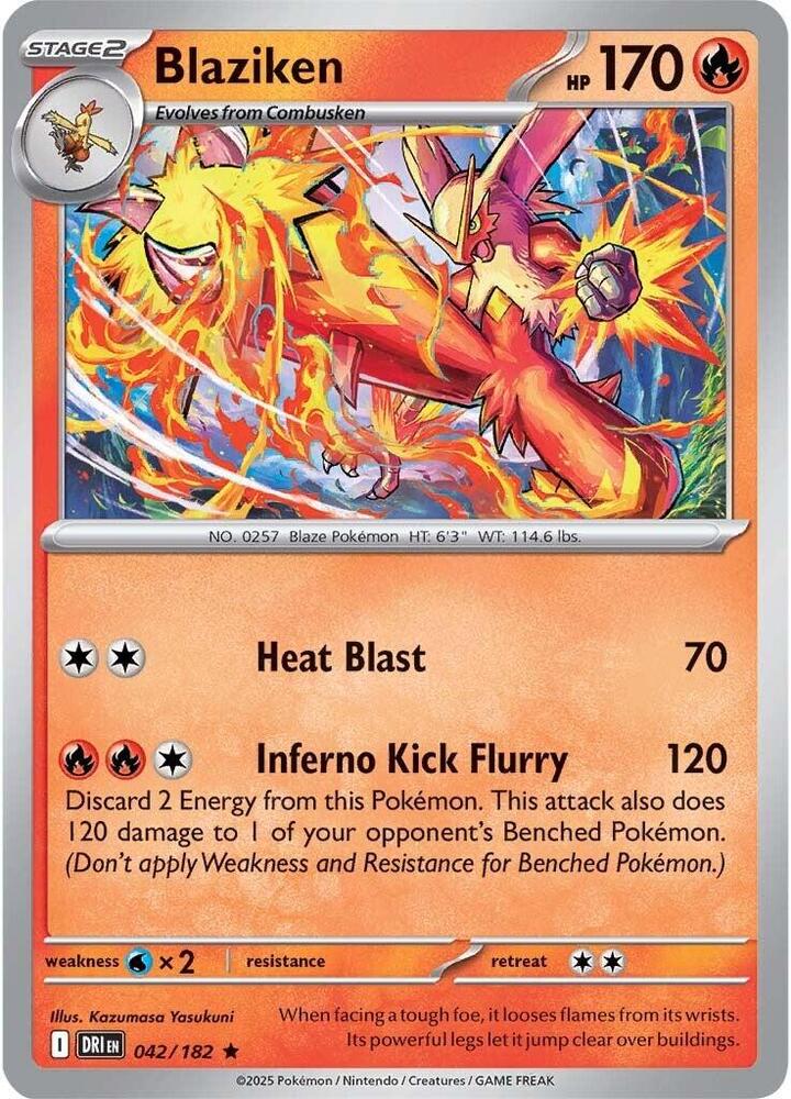 Pokemon - Destined Rivals - Blaziken - 042/182 - Reverse Holofoil