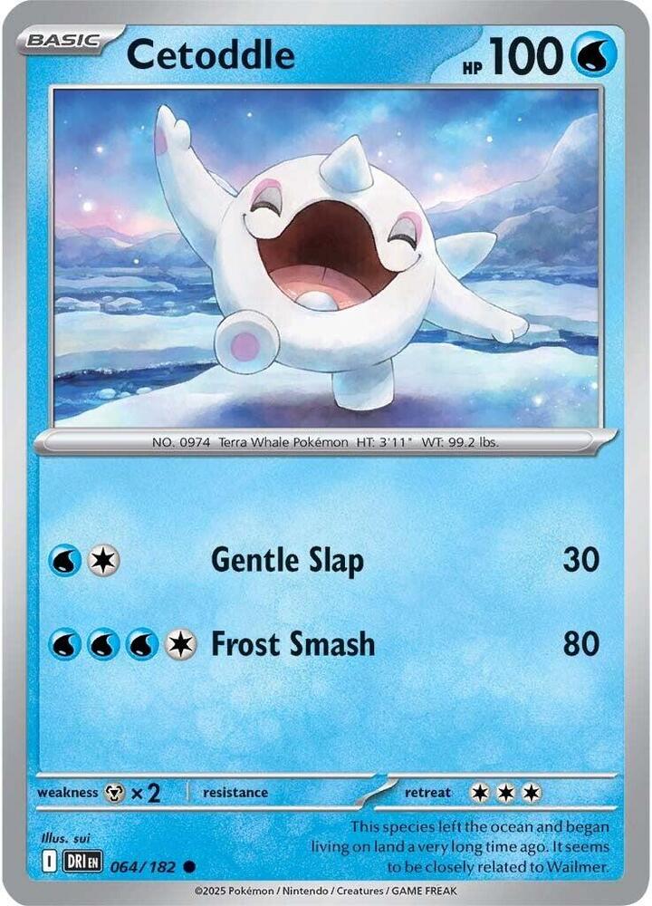 Pokemon - Destined Rivals - Cetoddle - 064/182 - Reverse Holofoil