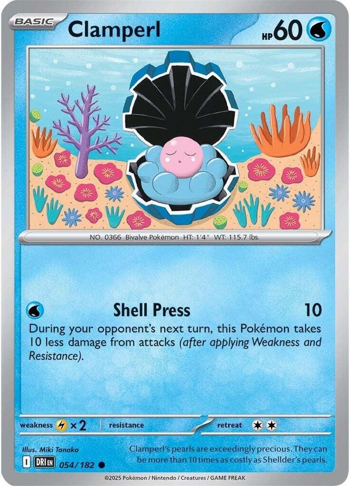 Pokemon - Destined Rivals - Clamperl - 054/182