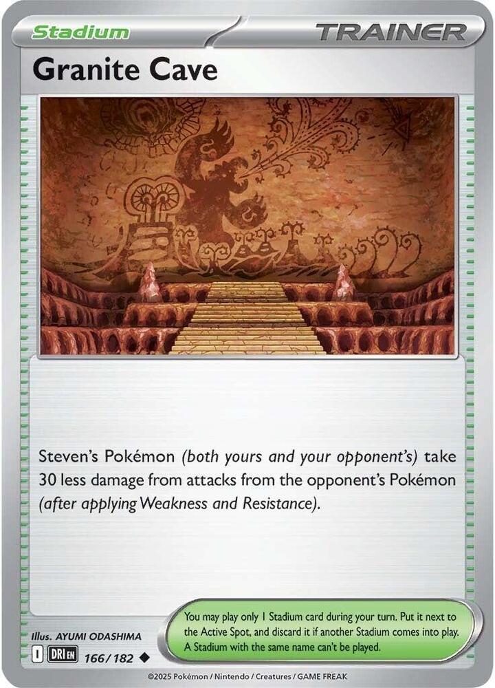 Pokemon - Destined Rivals - Granite Cave - 166/182 - Reverse Holofoil
