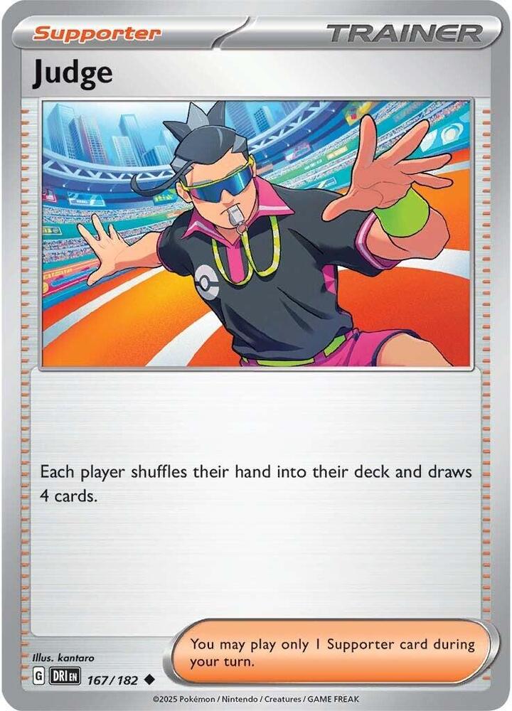 Pokemon - Destined Rivals - Judge - 167/182 - Reverse Holofoil