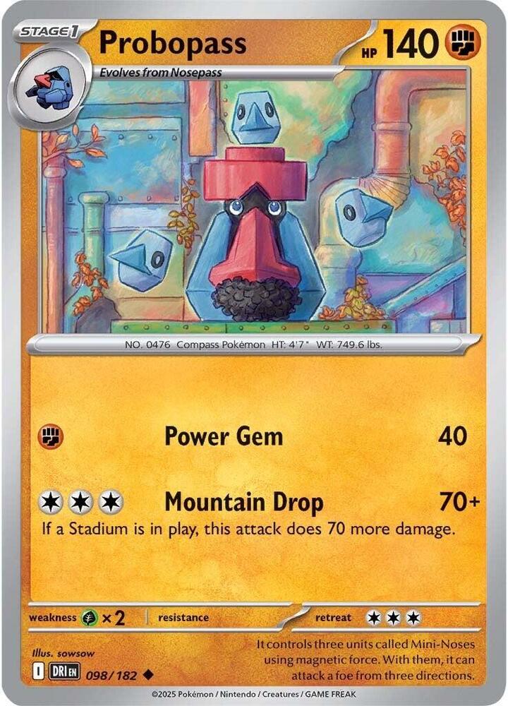 Pokemon - Destined Rivals - Probopass - 098/182 - Reverse Holofoil