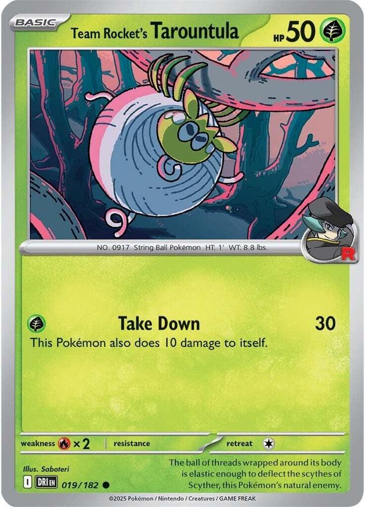 Pokemon - Destined Rivals - Team Rocket's Tarountula - 019/182
