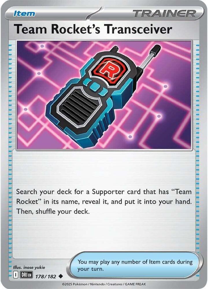 Pokemon - Destined Rivals - Team Rocket's Transceiver - 178/182 - Reverse Holofoil