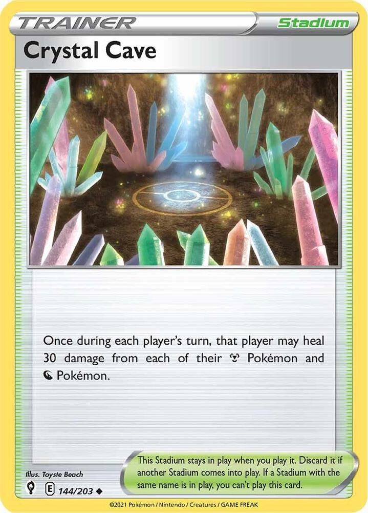 Pokemon - Evolving Skies - Crystal Cave - 144/203 - Reverse Holofoil