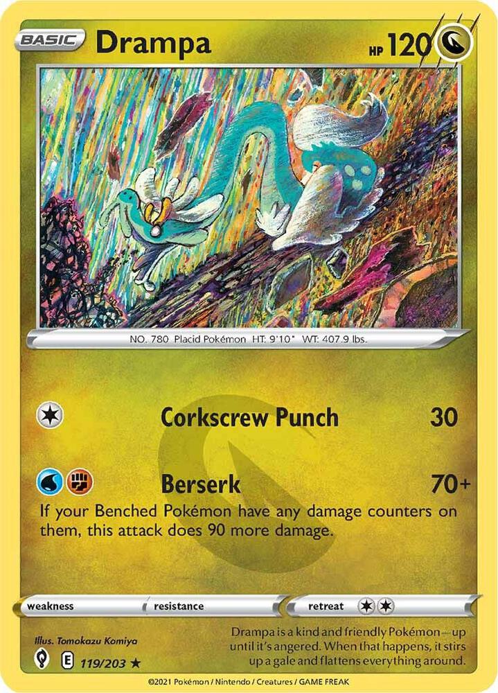Pokemon - Evolving Skies - Drampa - 119/203 - Reverse Holofoil