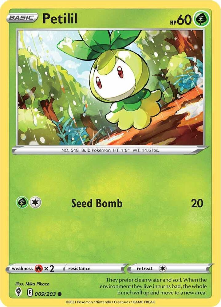 Pokemon - Evolving Skies - Petilil - 009/203 - Reverse Holofoil