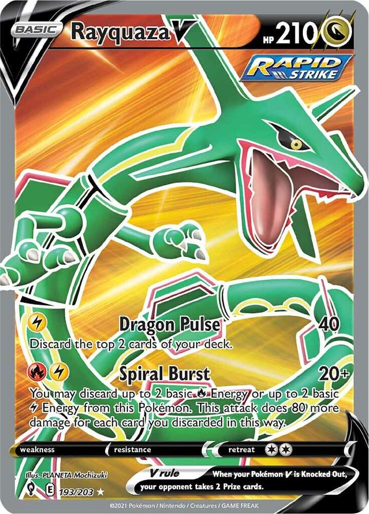 Pokemon - Evolving Skies - Rayquaza V - 193/203 - Holofoil