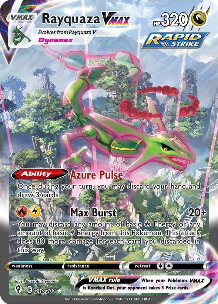 Pokemon - Evolving Skies - Rayquaza VMAX - 218/203 - Holofoil