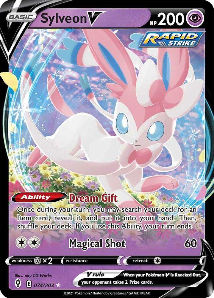 Pokemon - Evolving Skies - Sylveon V - 074/203 - Holofoil