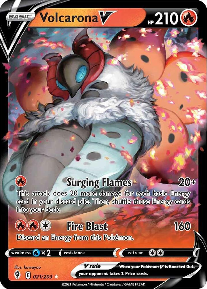Pokemon - Evolving Skies - Volcarona V - 021/203 - Holofoil