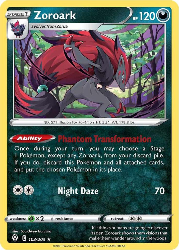 Pokemon - Evolving Skies - Zoroark - 103/203 - Holofoil