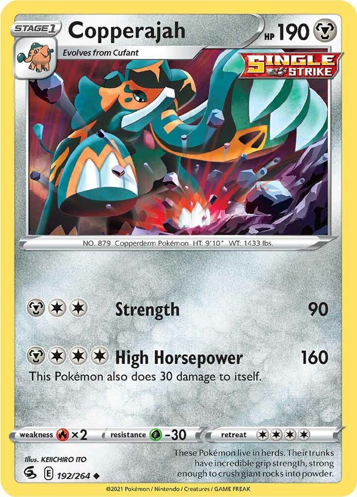 Pokemon - Fusion Strike - Copperajah - 192/264 - Reverse Holofoil