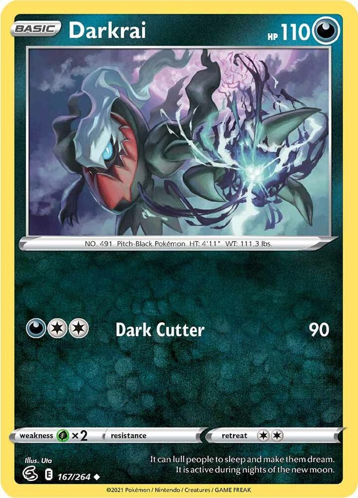 Pokemon - Fusion Strike - Darkrai - 167/264 - Reverse Holofoil