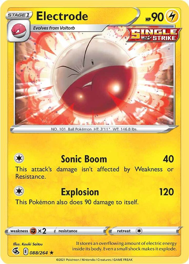 Pokemon - Fusion Strike - Electrode - 088/264 - Reverse Holofoil