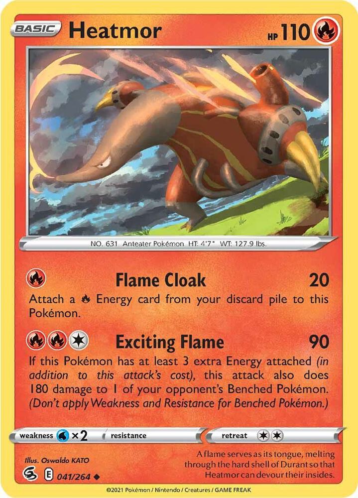 Pokemon - Fusion Strike - Heatmor - 041/264 - Reverse Holofoil