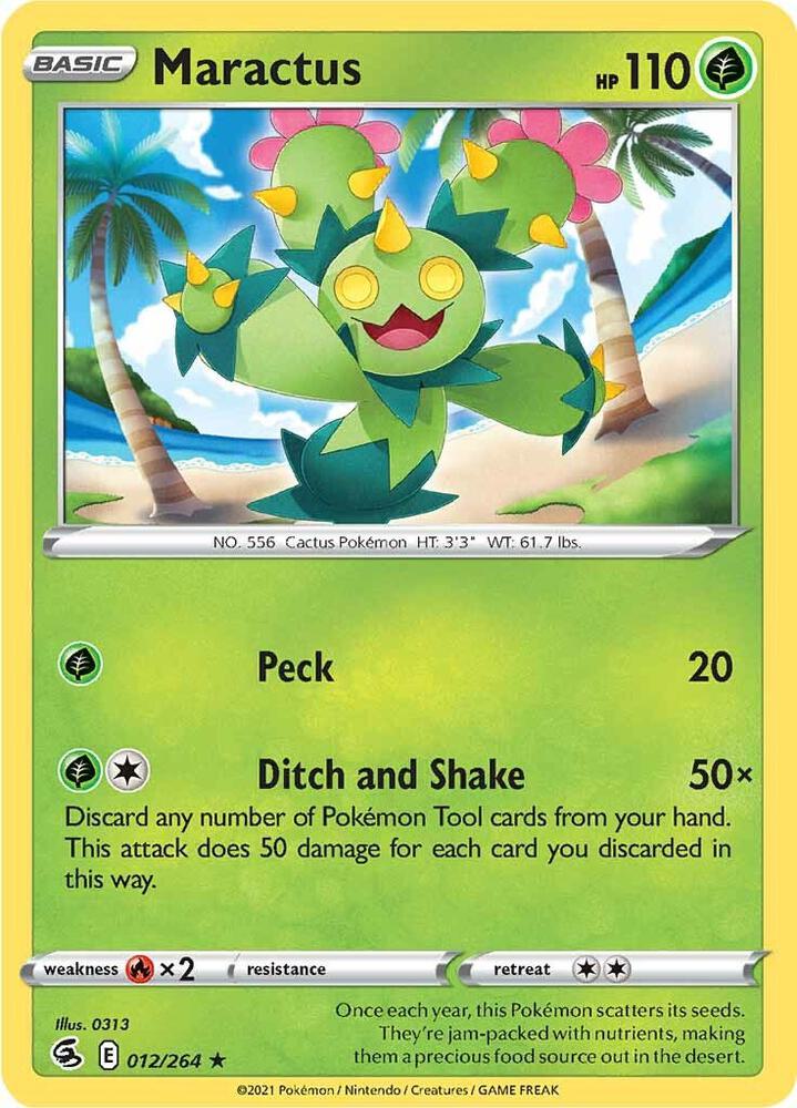 Pokemon - Fusion Strike - Maractus - 012/264 - Reverse Holofoil