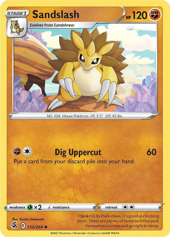 Pokemon - Fusion Strike - Sandslash - 132/264 - Reverse Holofoil