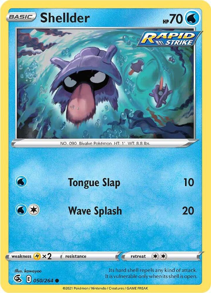 Pokemon - Fusion Strike - Shellder - 050/264 - Reverse Holofoil