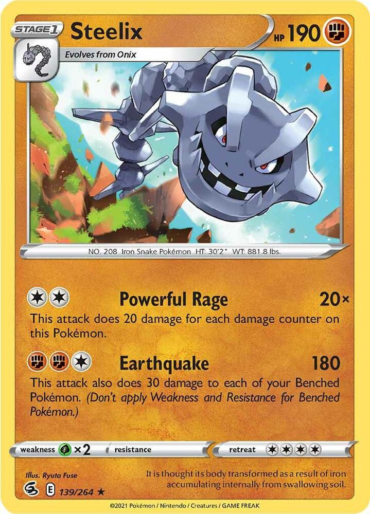Pokemon - Fusion Strike - Steelix - 139/264 - Reverse Holofoil