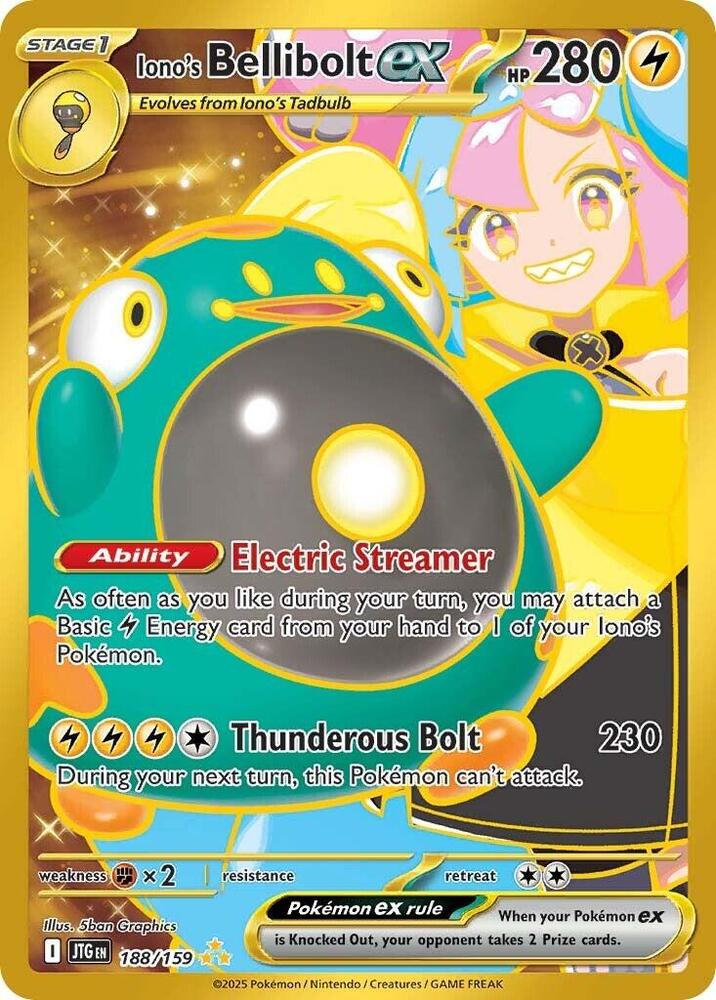 Pokemon - Scarlet & Violet - Journey Together - Iono's Bellibolt ex - 188/159 - Holofoil