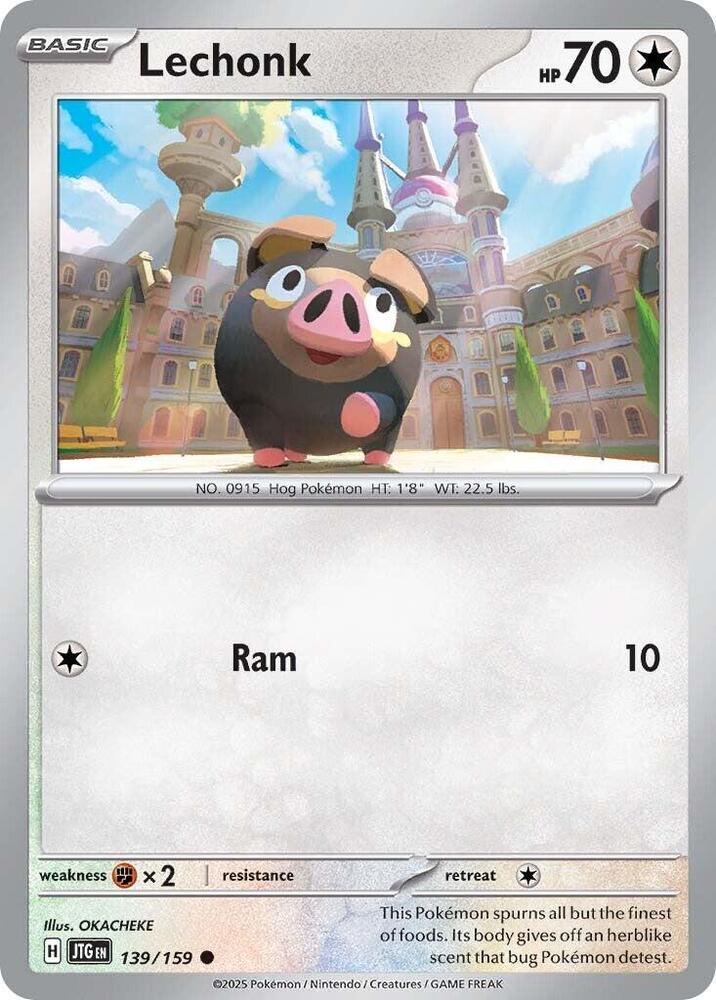 Pokemon - Scarlet & Violet - Journey Together - Lechonk - 139/159 - Reverse Holofoil