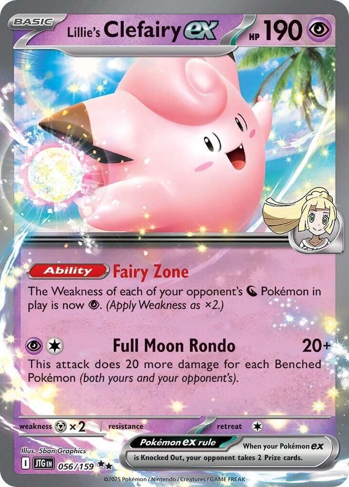 Pokemon - Scarlet & Violet - Journey Together - Lillie's Clefairy ex - 056/159 - Holofoil