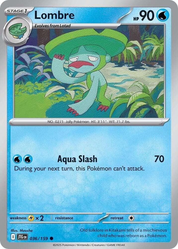 Pokemon - Scarlet & Violet - Journey Together - Lombre - 036/159 - Reverse Holofoil
