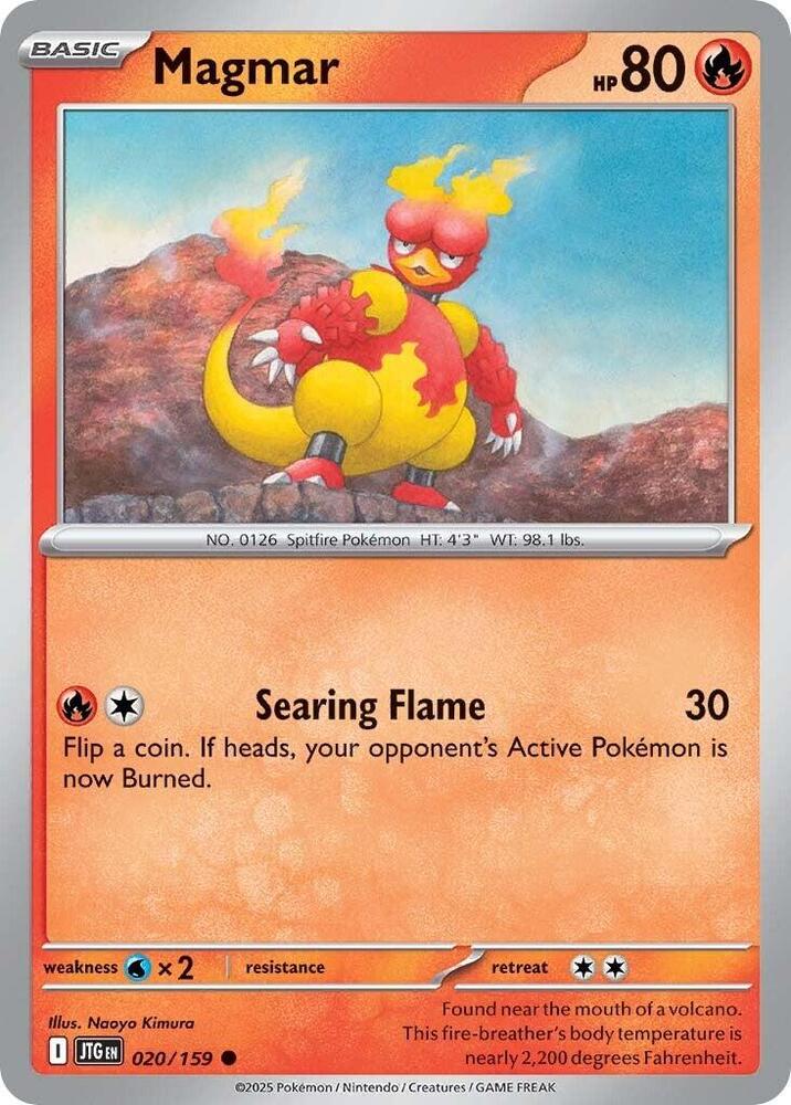 Pokemon - Scarlet & Violet - Journey Together - Magmar - 020/159 - Reverse Holofoil