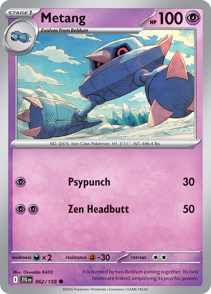 Pokemon - Scarlet & Violet - Journey Together - Metang - 062/159 - Reverse Holofoil