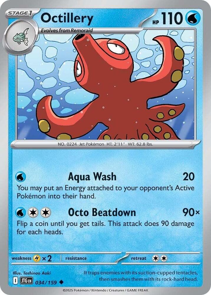 Pokemon - Scarlet & Violet - Journey Together - Octillery - 034/159 - Reverse Holofoil