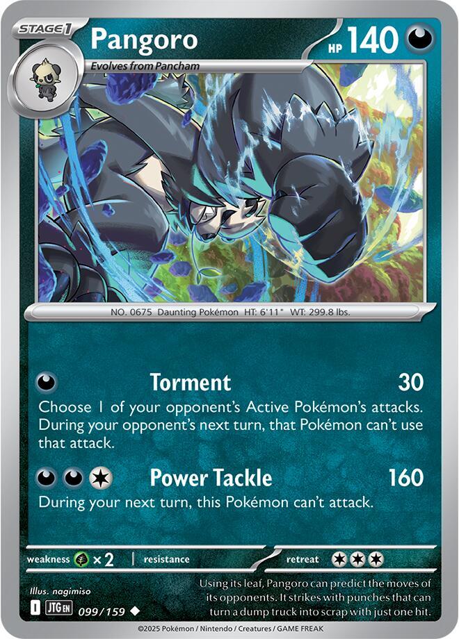 Pokemon - Scarlet & Violet - Journey Together - Pangoro - 099/159 - Reverse Holofoil