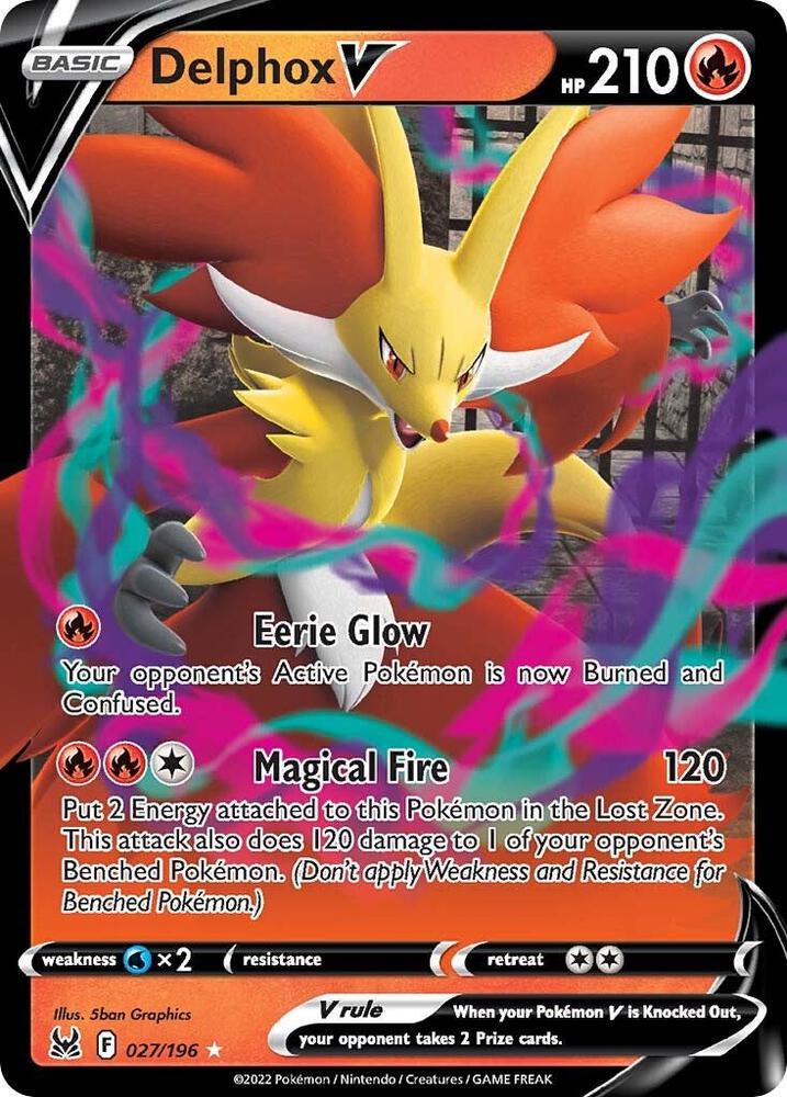 Pokemon - Lost Origin - Delphox V - 027/196 - Holofoil