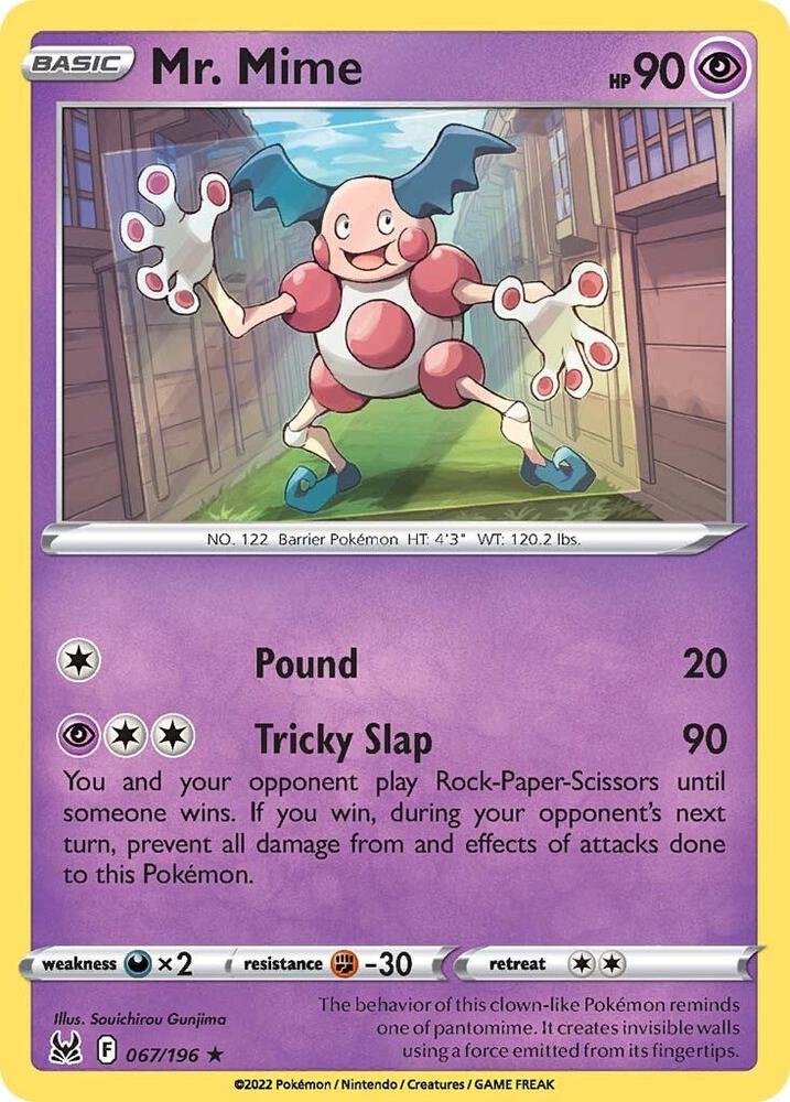 Pokemon - Lost Origin - Mr. Mime - 067/196 - Reverse Holofoil