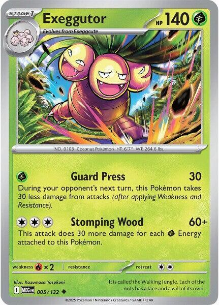 Pokemon - Mega Evolution - Exeggutor - 005/132 - Reverse Holofoil