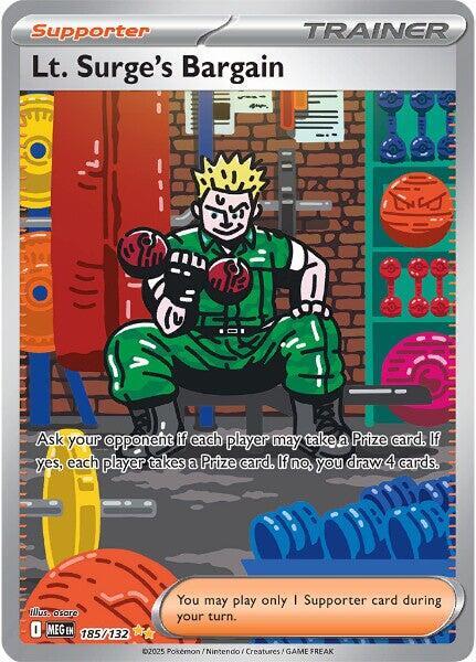 Pokemon - Mega Evolution - Lt. Surge's Bargain - 185/132 - Holofoil