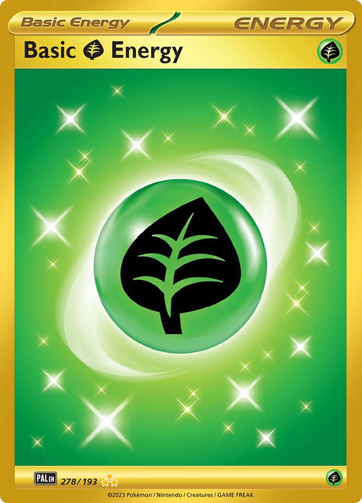 Pokemon - Paldea Evolved - Basic Grass Energy - 278/193 - Holofoil