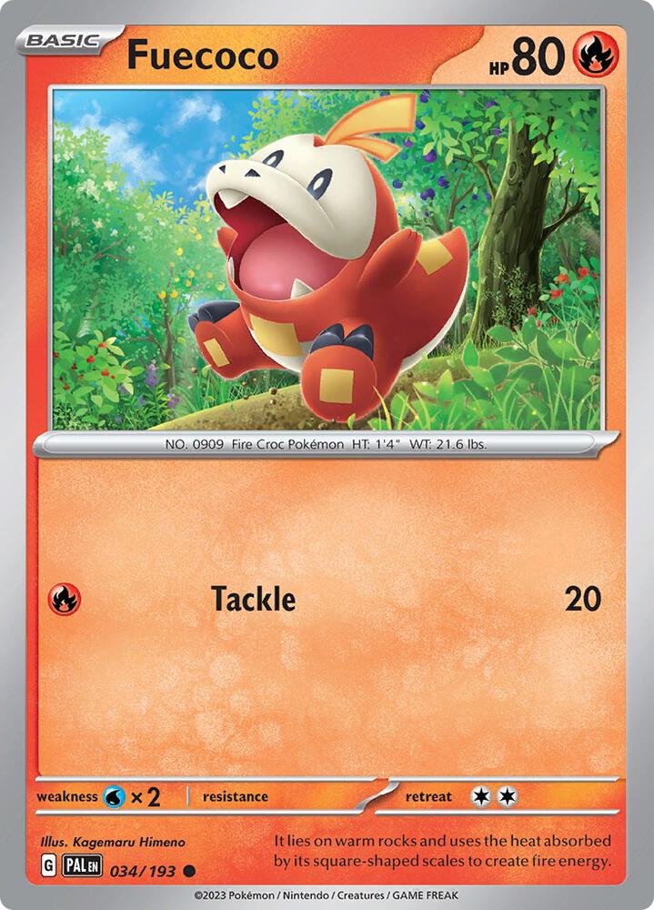 Pokemon - Paldea Evolved - Fuecoco - 034/193