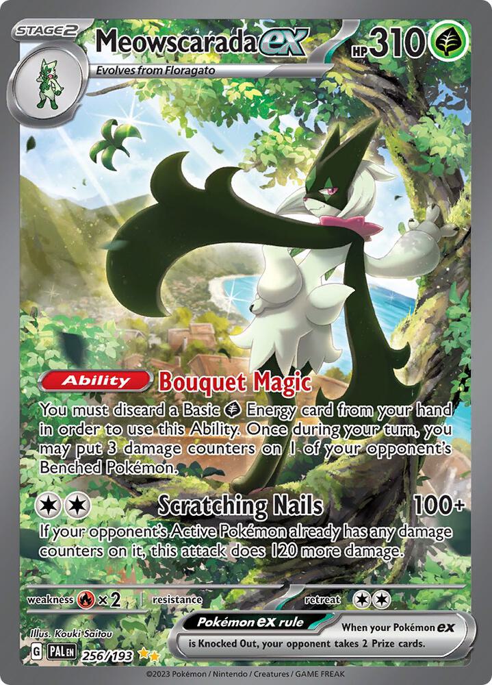 Pokemon - Paldea Evolved - Meowscarada ex - 256/193 - Holofoil