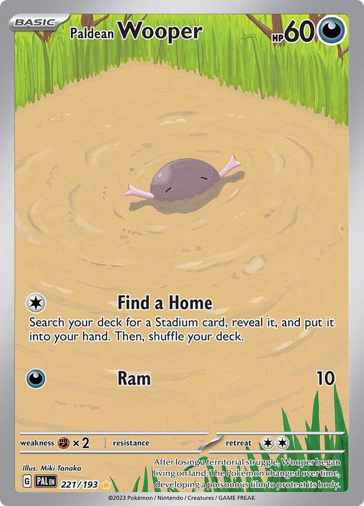 Pokemon - Paldea Evolved - Paldean Wooper - 221/193 - Holofoil