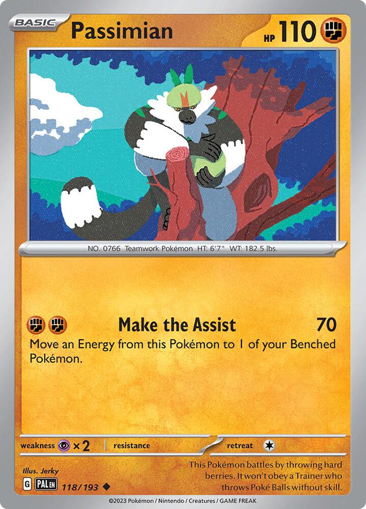 Pokemon - Paldea Evolved - Passimian - 118/193 - Reverse Holofoil