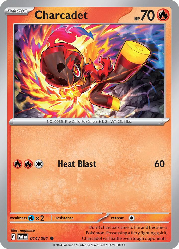Pokemon - Paldean Fates - Charcadet - 014/091 - Reverse Holofoil