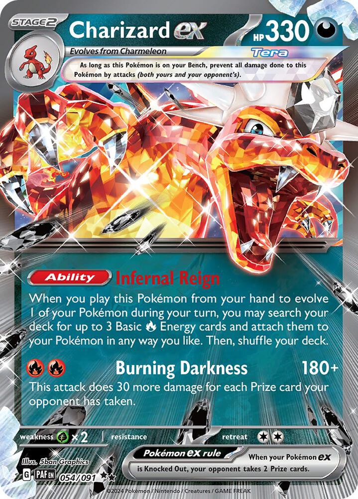Pokemon - Paldean Fates - Charizard ex - 054/091 - Holofoil
