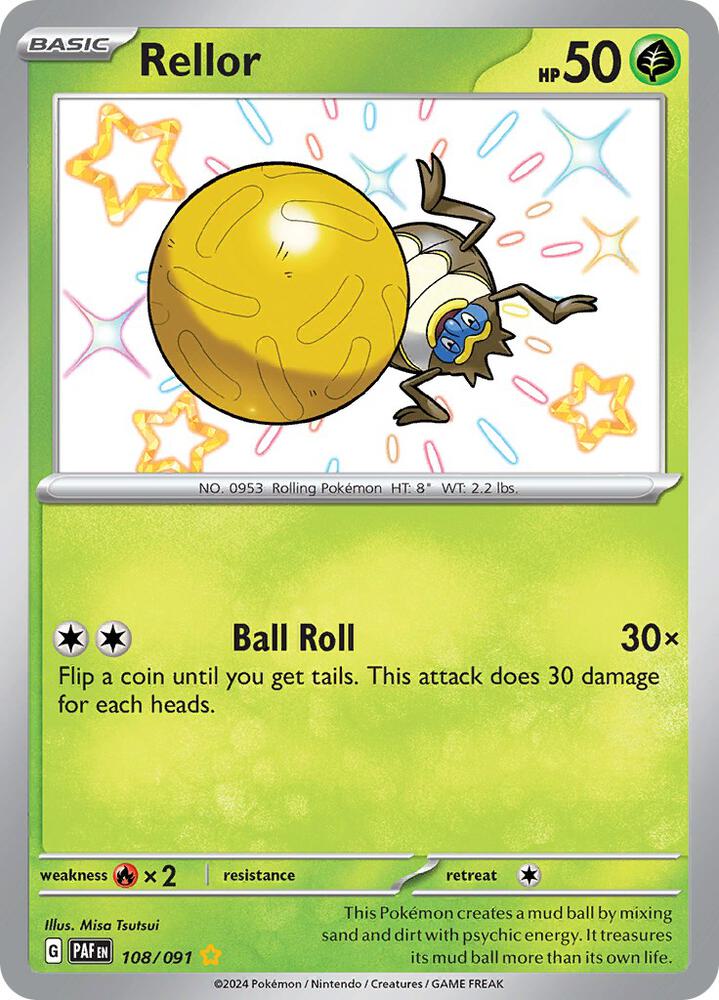 Pokemon - Paldean Fates - Rellor - 108/091 - Holofoil